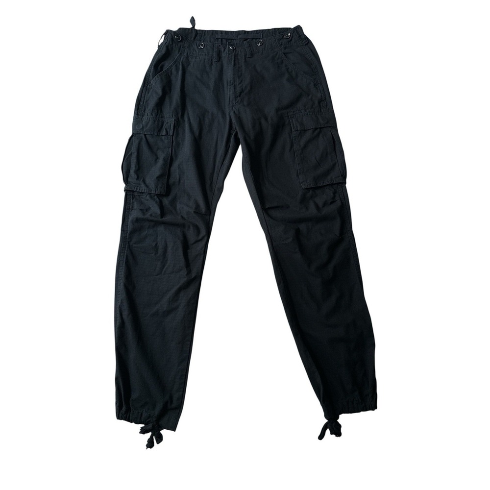 MNML Cargo Pants‎ Mens Size 33 Black Pockets Utility Streetwear Adjustable